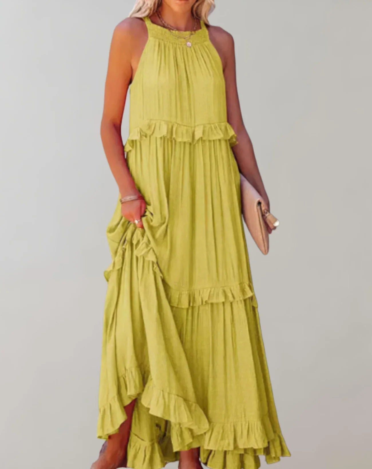 Mireille – Sleeveless Ruffled Dress
