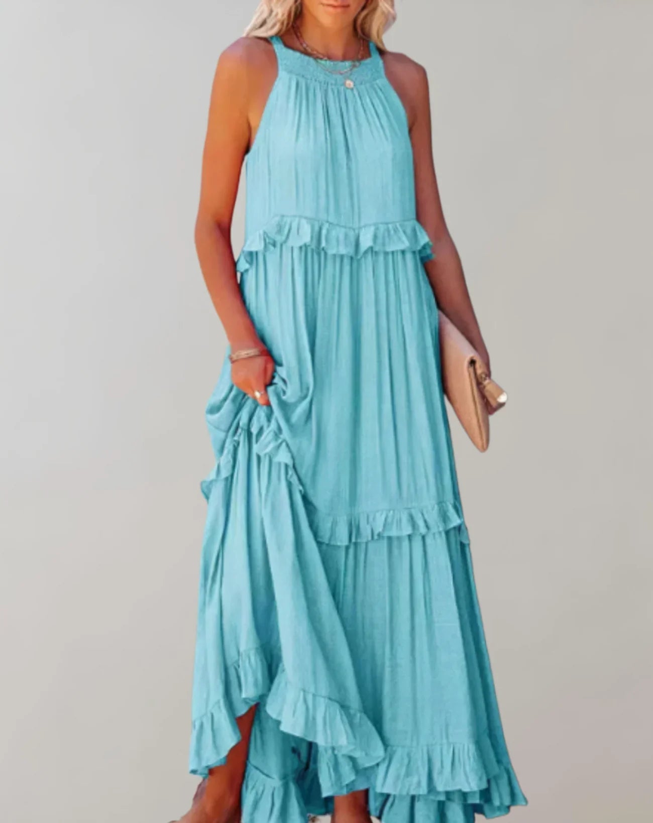 Mireille – Sleeveless Ruffled Dress