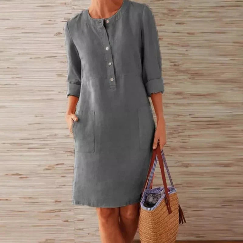 Sheira – Elegant Long-sleeved Dress