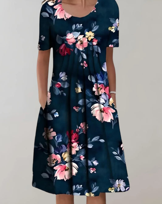 Hyacinth – Elegant Floral Midi Dress