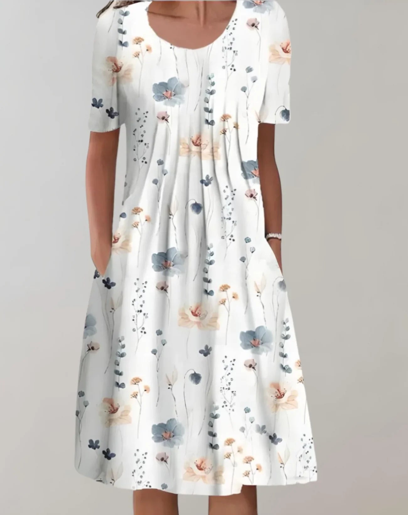 Hyacinth – Elegant Floral Midi Dress