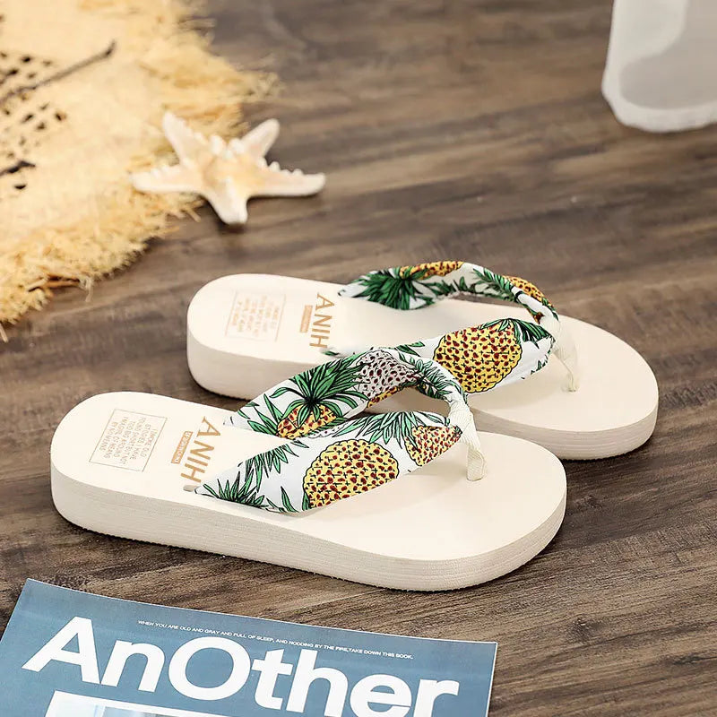 Kaelis – Boho Floral Satin Strap Flip-flops