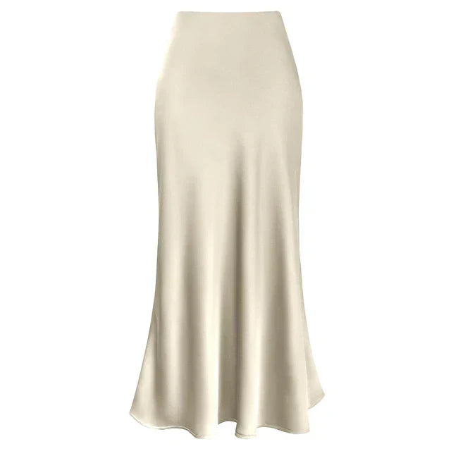 Rowenna – Sexy Satin Midi Skirt