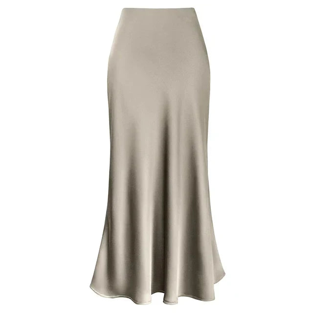 Rowenna – Sexy Satin Midi Skirt