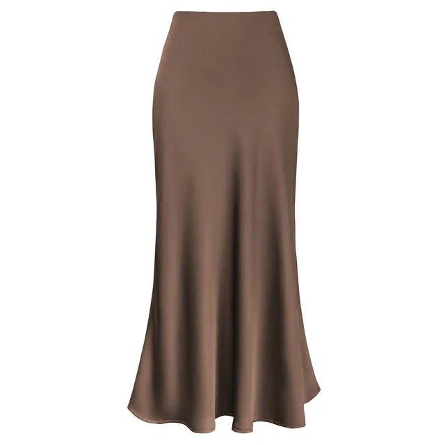Rowenna – Sexy Satin Midi Skirt