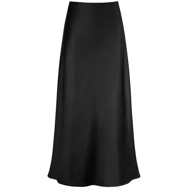 Rowenna – Sexy Satin Midi Skirt