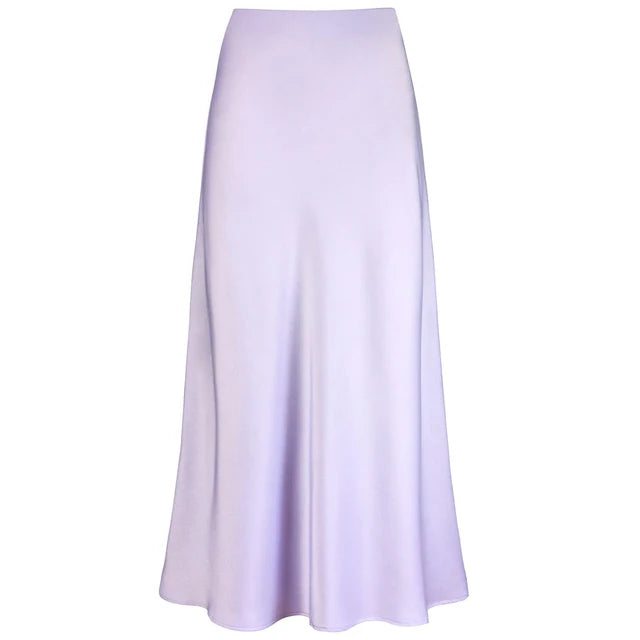 Rowenna – Sexy Satin Midi Skirt