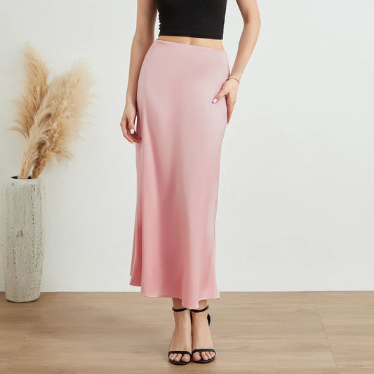 Rowenna – Sexy Satin Midi Skirt