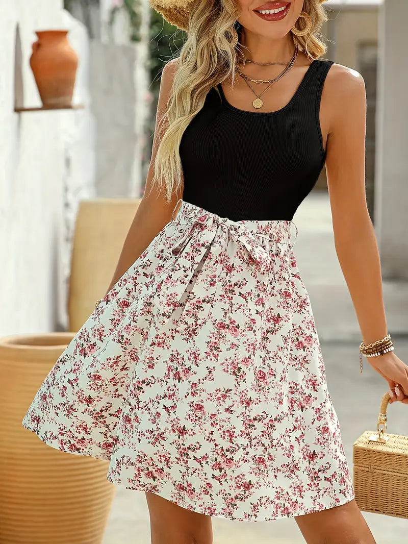 Bebba – Charming Chiffon Dress with Knitted Top