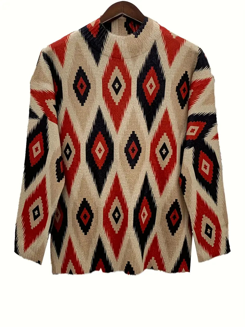 Ulrike – Geometric Print Sweater