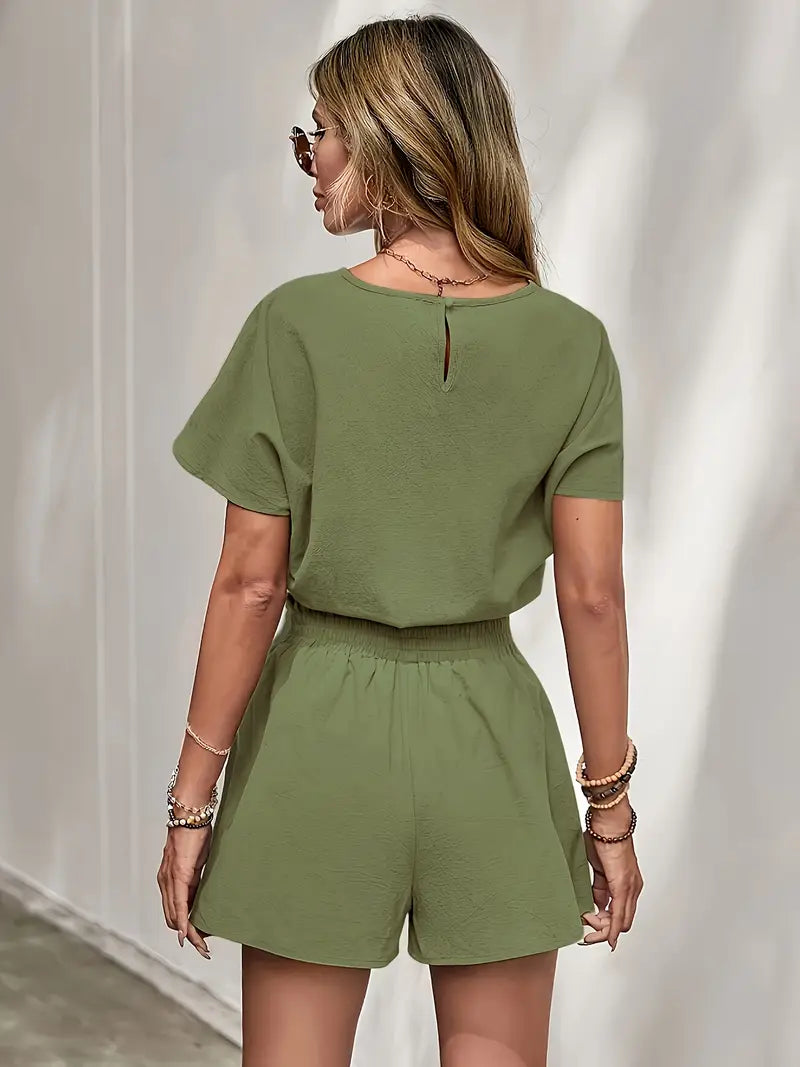 Aminna – Elegant Top and Shorts Set