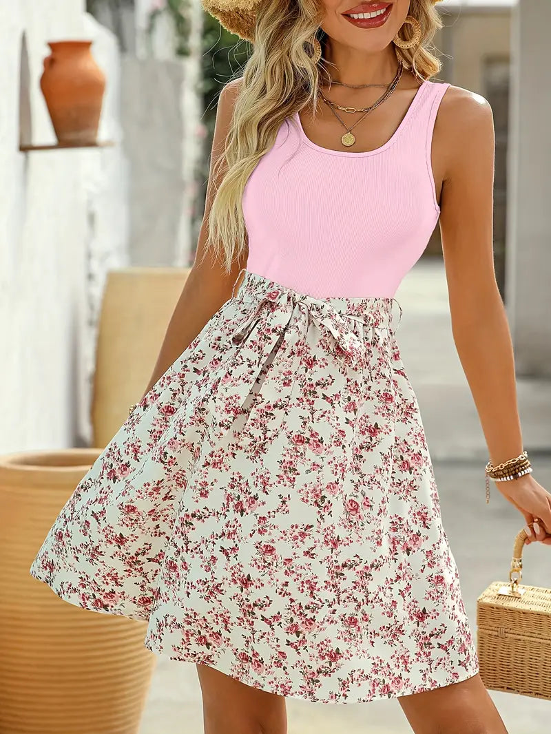 Bebba – Charming Chiffon Dress with Knitted Top