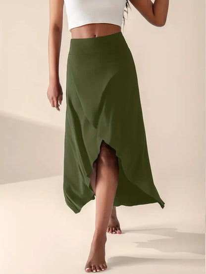 Mira – High Waisted Slit Skirt with Pockets