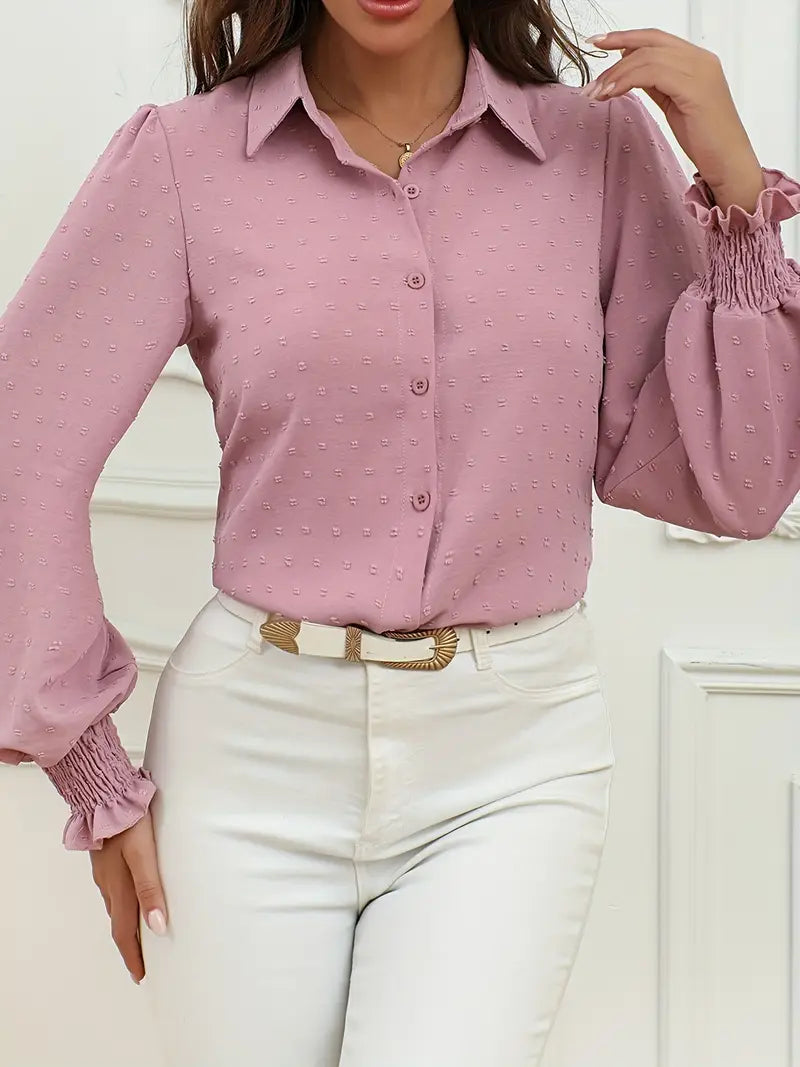 Alba – Stylish Smocked Cuff Sleeves Blouse