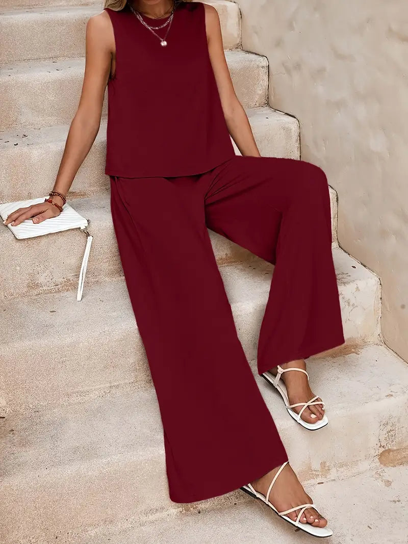 Remy – Elegant Sleeveless Top and Pants Set