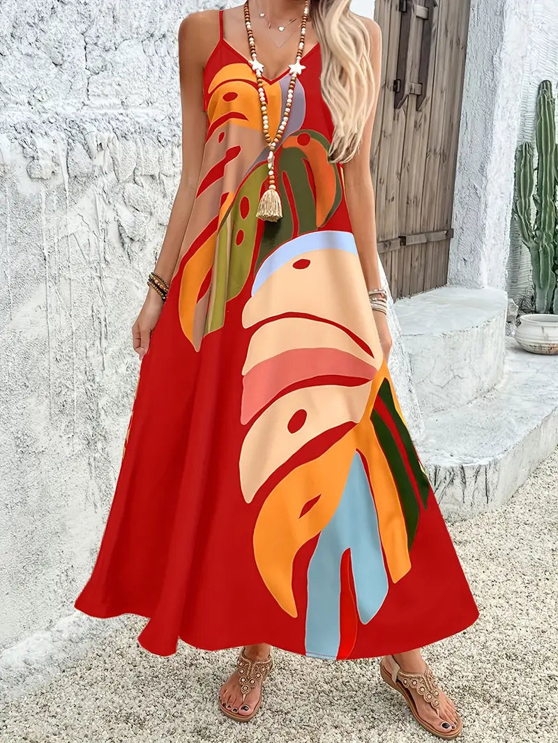 Vixie – Colorful Sleeveless Maxi Dress