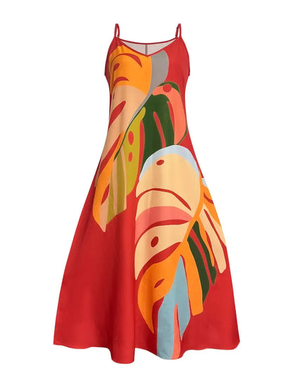 Vixie – Colorful Sleeveless Maxi Dress