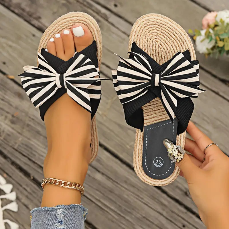 Sonja – Playful Bow Slippers