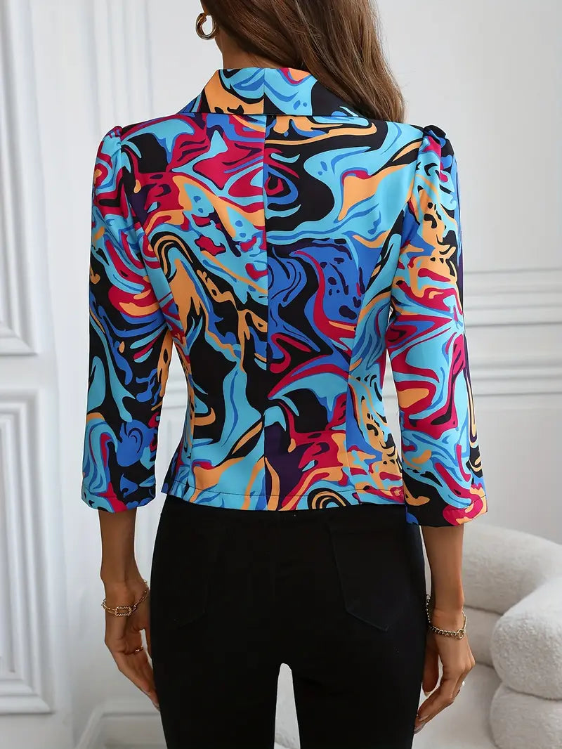 Susannah –  Vibrant Abstract Print Blazer