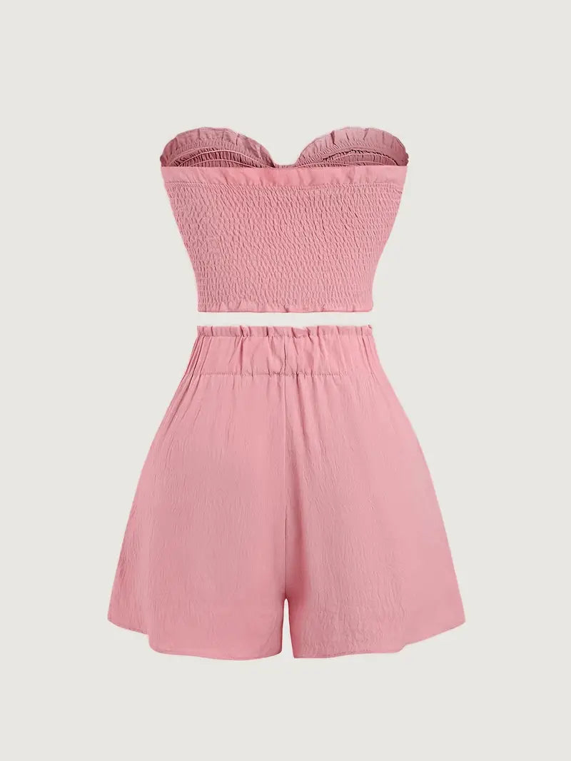Ivigail – Structured Bandeau Set with Bow