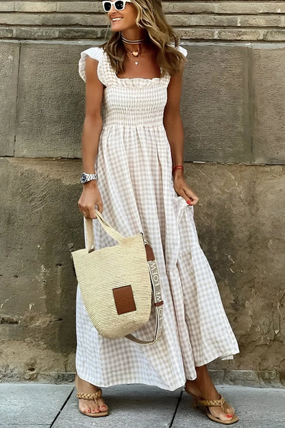 Dorina – Stylish Cotton Gingham Dress
