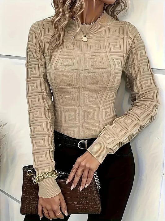 Holga – Elegant Pattern Knitted Top