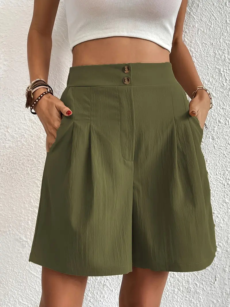Nyx - High Waist Pleated Shorts