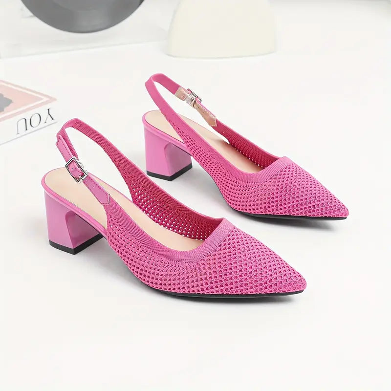Rinika – Chic Slingback Mesh Knit Sandals