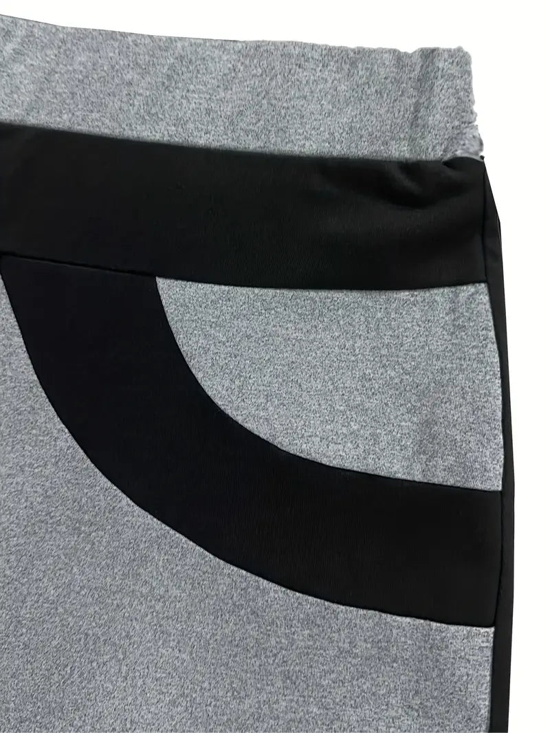 Xylaris – Stylish Wide Leg Pants with Color Block Design