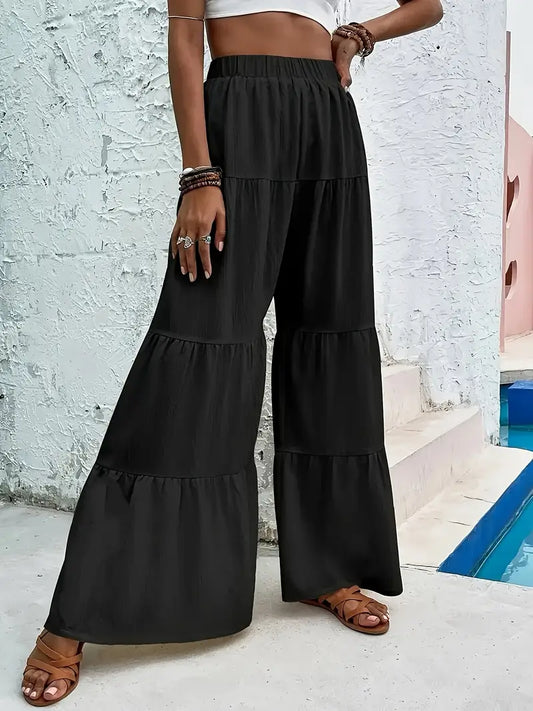Vaelith – Stylish Wide-leg Tiered Trousers