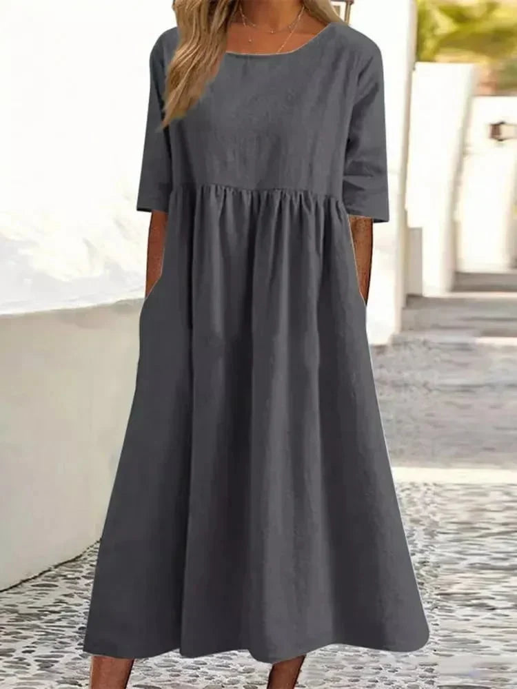 Chiora – High-quality Cotton-linen Dress
