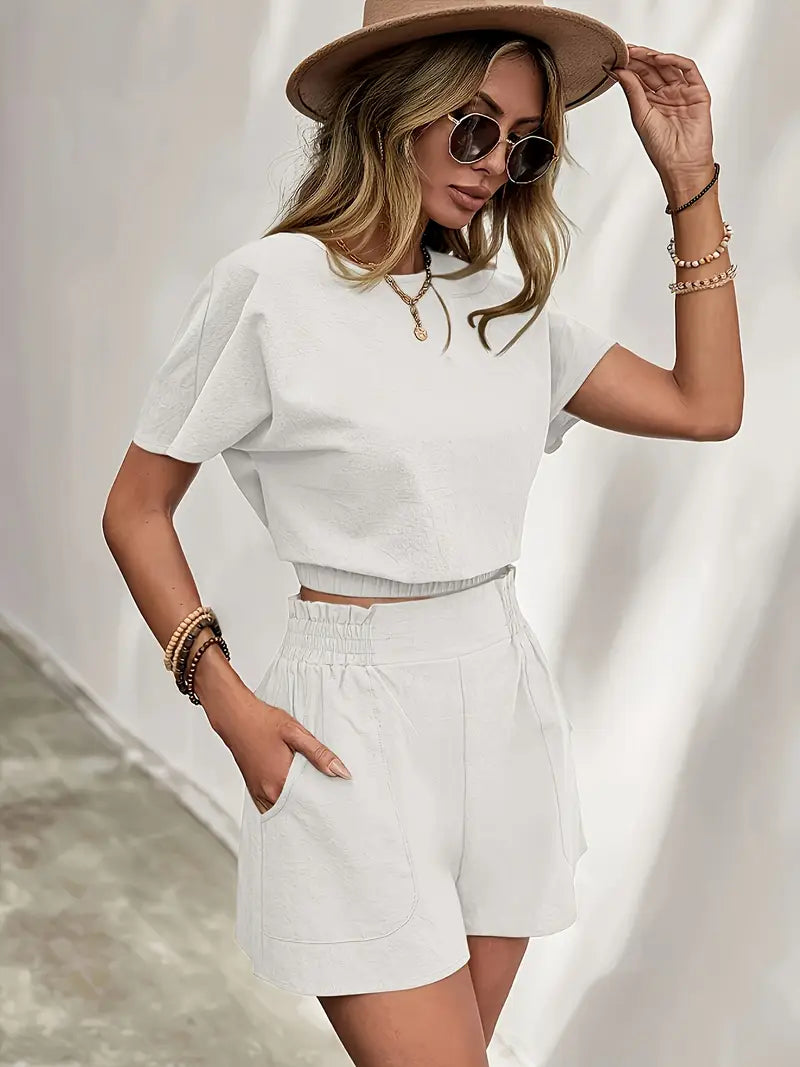 Aminna – Elegant Top and Shorts Set