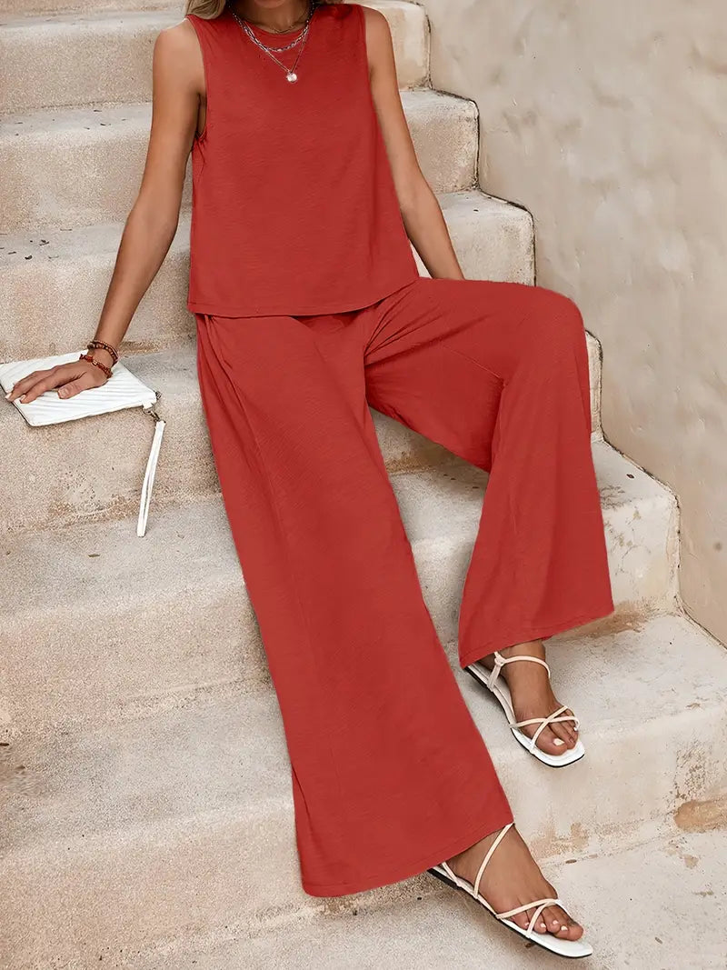 Remy – Elegant Sleeveless Top and Pants Set