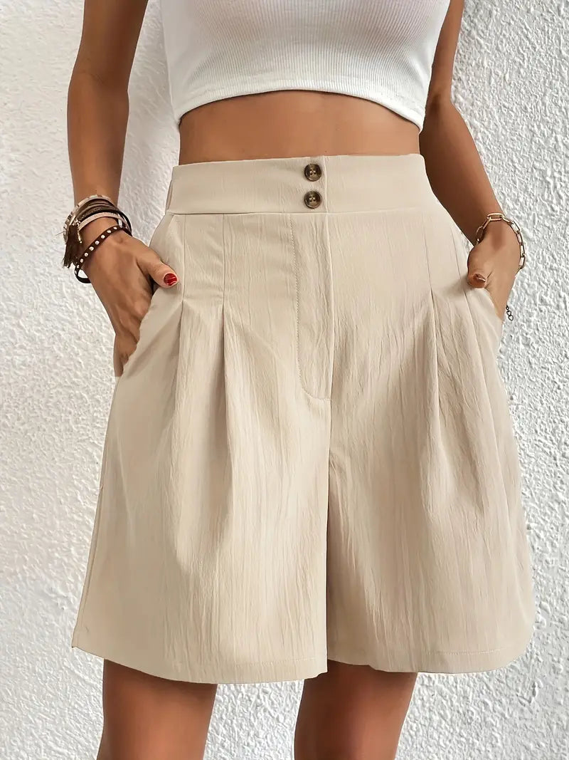 Nyx - High Waist Pleated Shorts