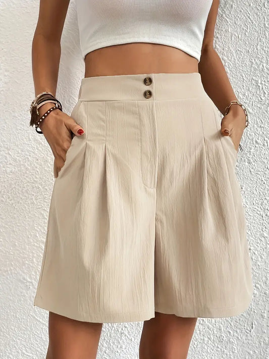 Nyx - High Waist Pleated Shorts