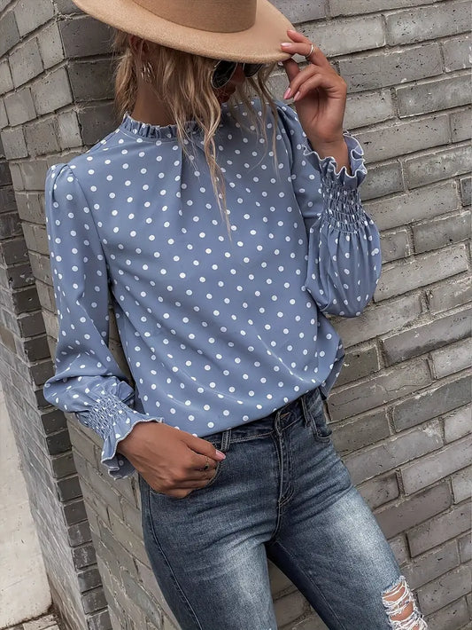 Agalina – Vintage-Style Puff Sleeve Blouse