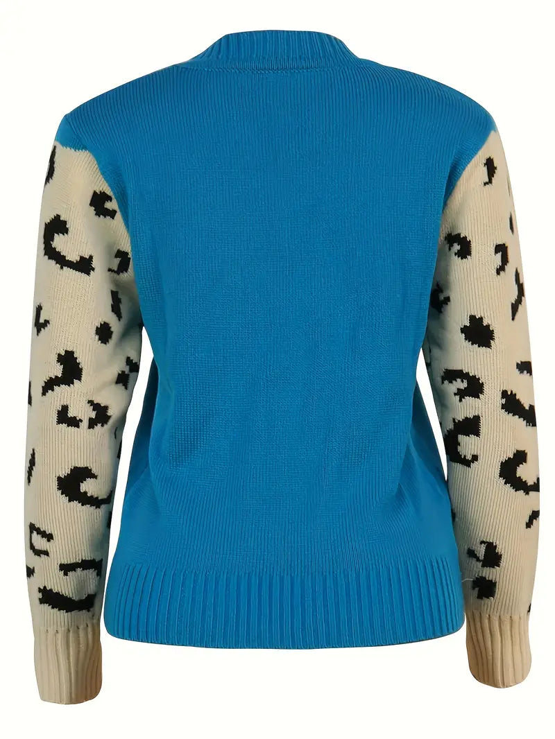 Brynlee – Vibrant Leopard Print Sweater