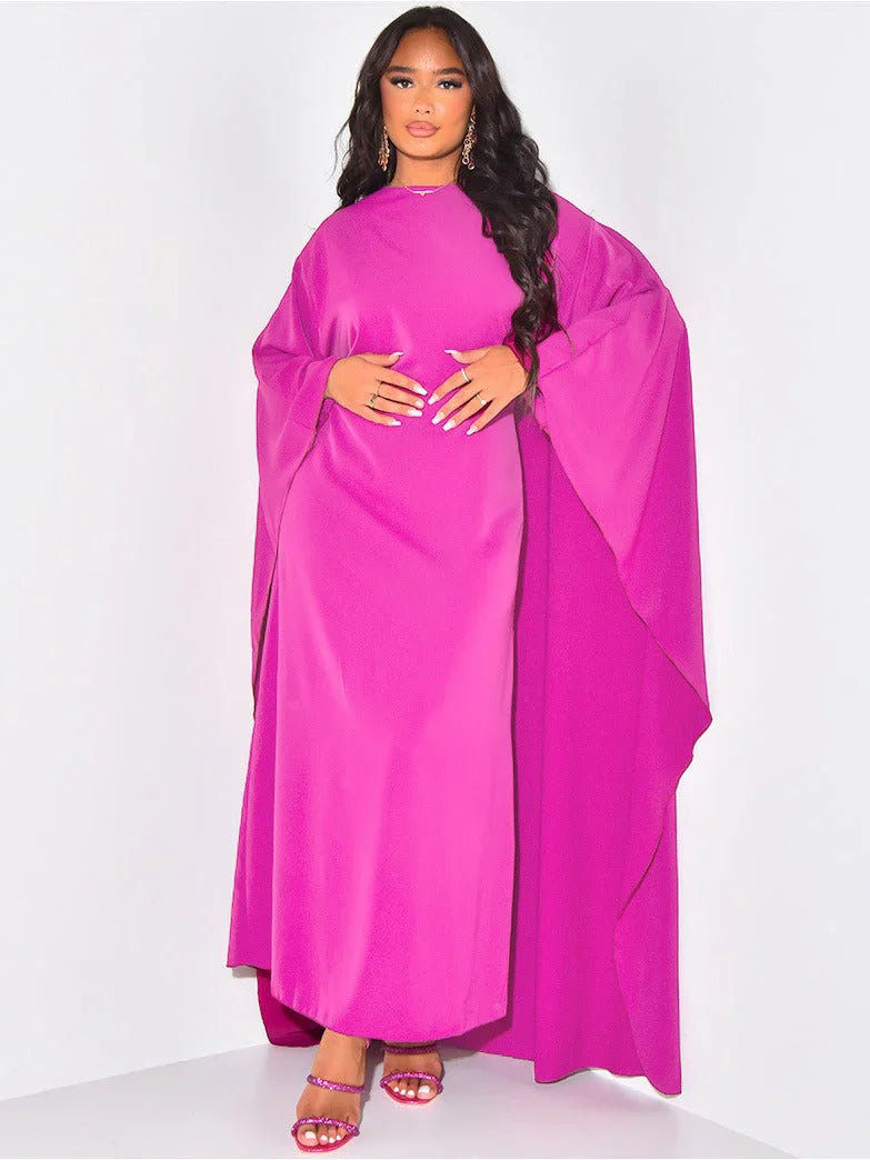 Ploning – Elegant Satin Kaftan Maxi Dress