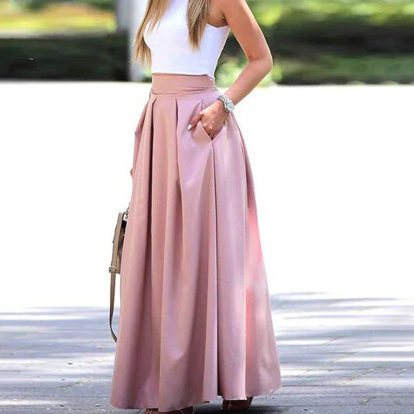 Tzafira – Elegant High-waisted Maxi Skirt