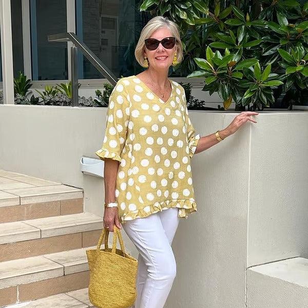Valerie – Stylish Polka Dot Top