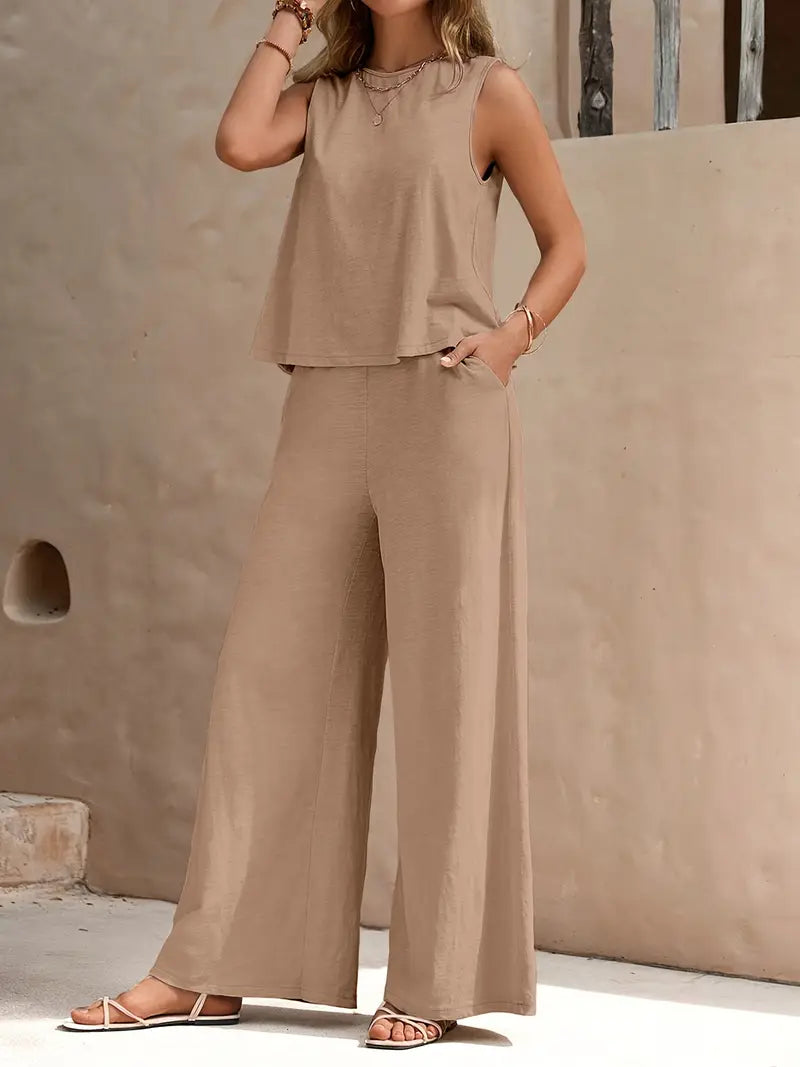 Remy – Elegant Sleeveless Top and Pants Set