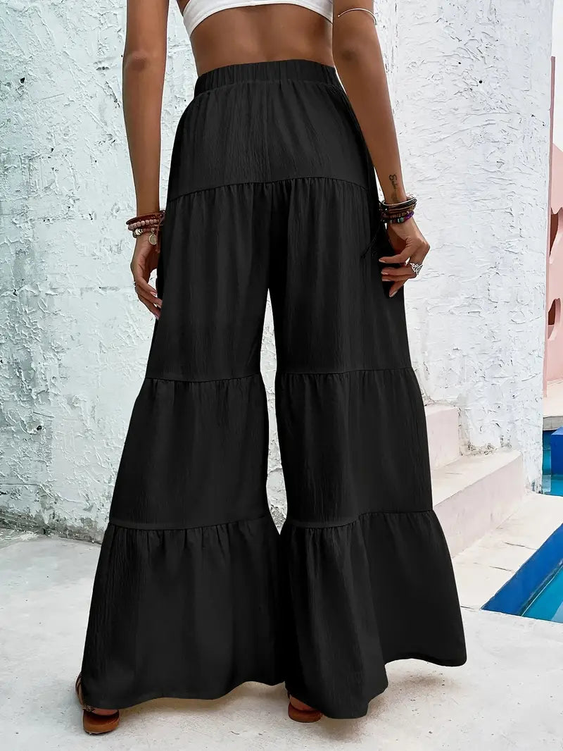 Vaelith – Stylish Wide-leg Tiered Trousers
