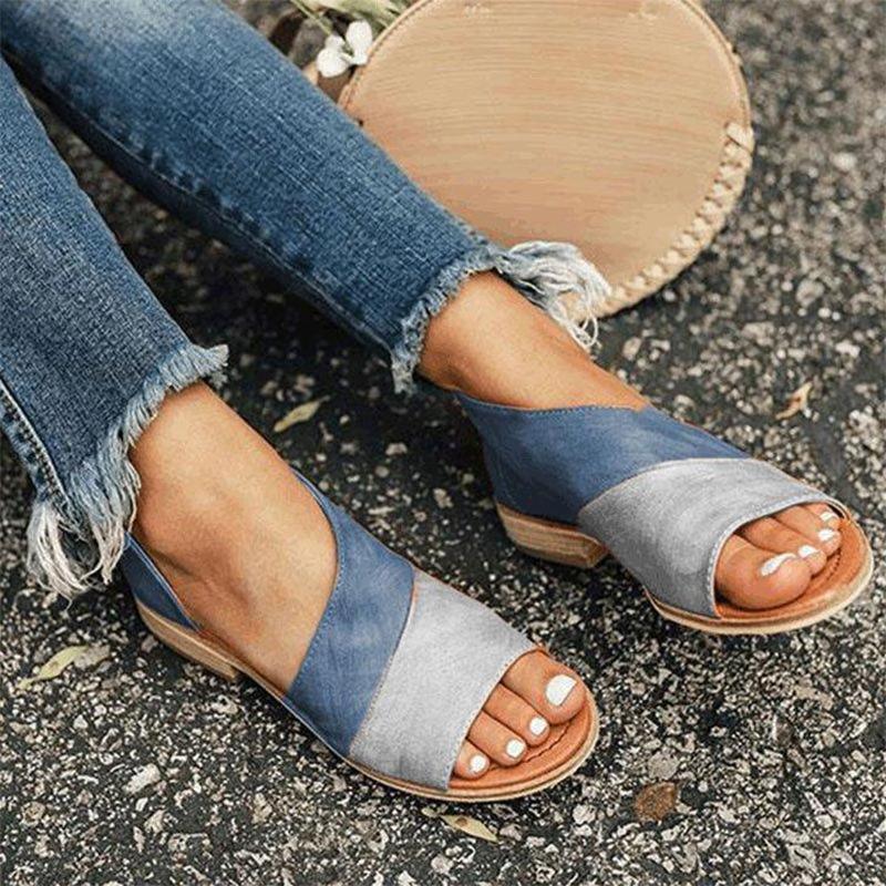 Zalirith – Stylish Two-tone Open-toe Sandals
