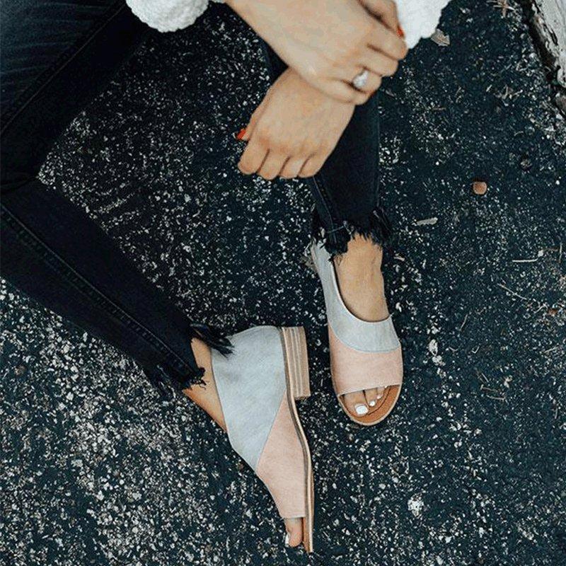Zalirith – Stylish Two-tone Open-toe Sandals