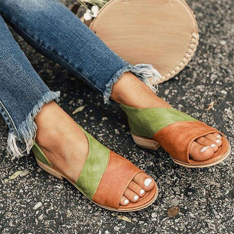 Zalirith – Stylish Two-tone Open-toe Sandals