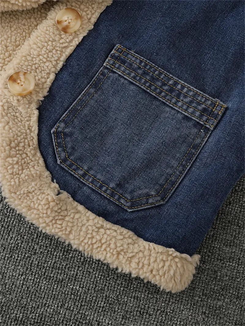 Hedda – Fleece Denim Vest