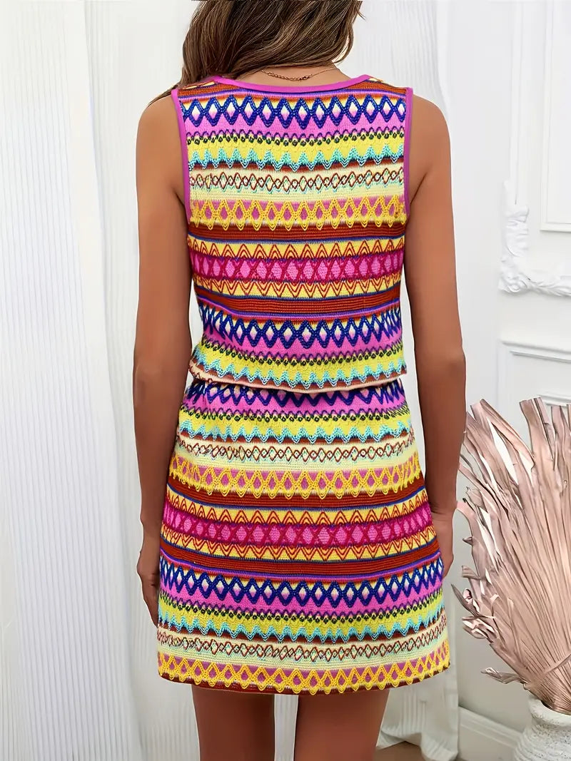 Tamala – Vibrant Knitted Summer Dress