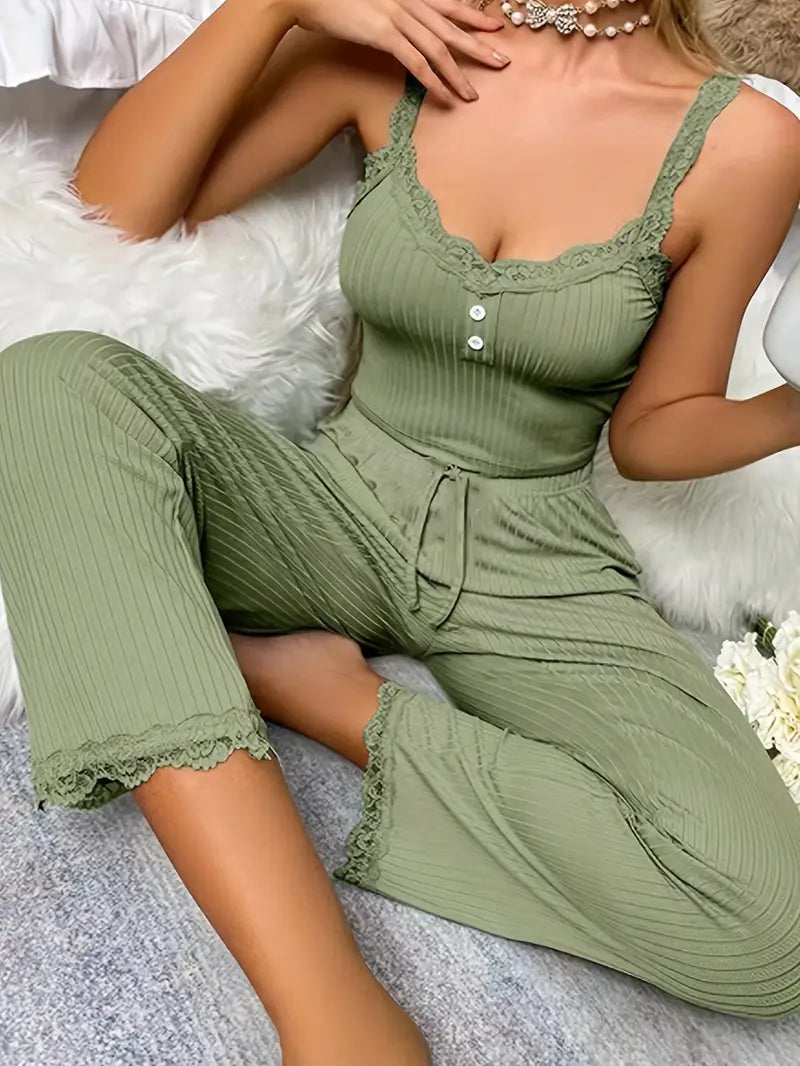 Thaliora – Fashionable Set of Sleeveless Top and Pants