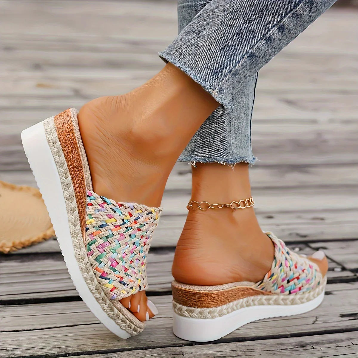 Celestine – Trendy Woven Platform Sandals