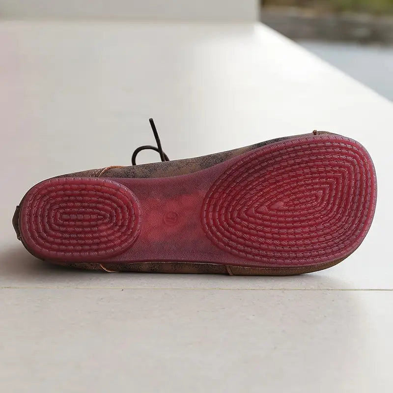 Elvessa – Stylish Lace-up Shoes Made of Oxford Leather